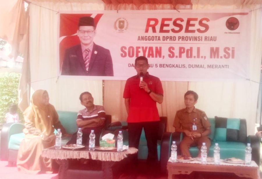 Anggota DPRD Provinsi Riau Sofyan, S.Pd.i.,M.Si, dari Fraksi PDIP Reses di Kecamatan Bukit Batu