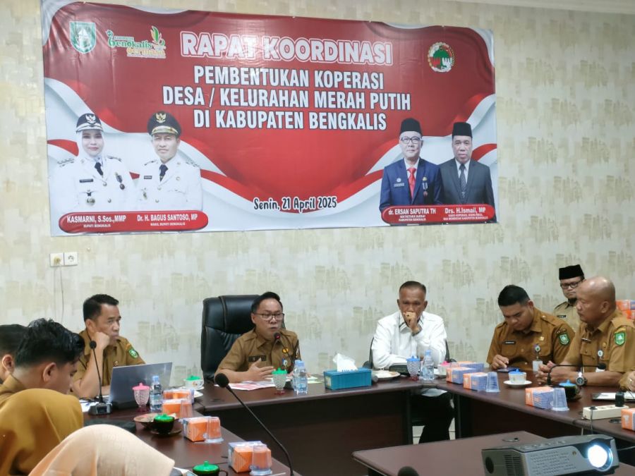 Bupati Bengkalis Buka Rakor Pembentukan Koperasi Desa/Kelurahan Merah Putih