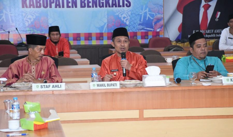 Bupati Bengkalis Ikuti Musrenbang RKPD Provinsi Riau Tahun 2023 Secara Virtual