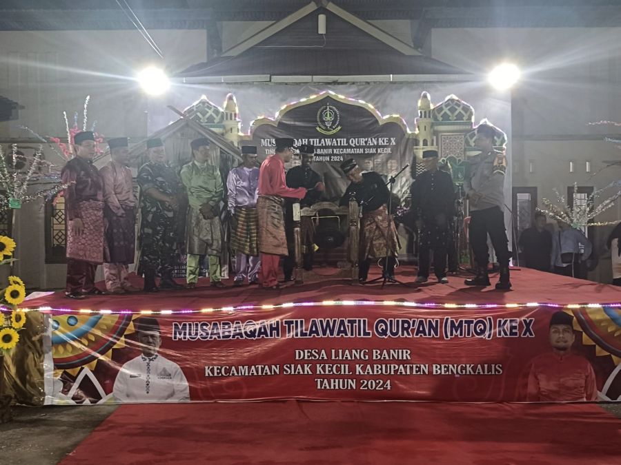 Camat Siak Kecil Buka MTQ ke X Tingkat Desa Liang Banir