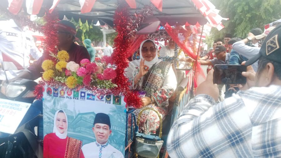 Deklarasi Kasmarni-Bagus Santoso, Lima Ribuan Pendukung Padati Lapangan Tugu Bengkalis
