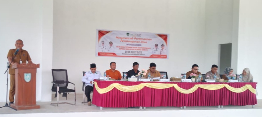 Dihadiri Camat Bukit Batu, Pemerintah Desa Bukit Batu Gelar Musrenbangdes untuk Tahun 2026