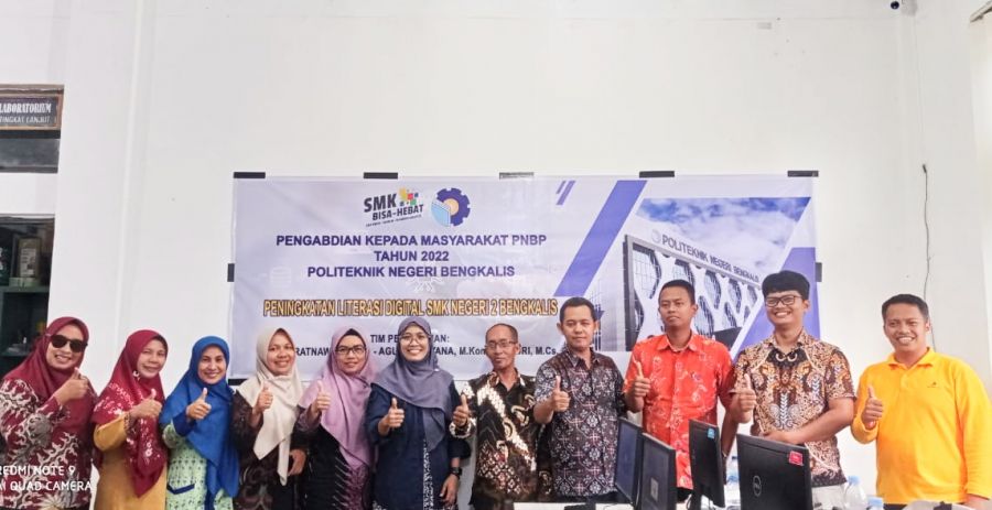 Dosen Polbeng Adakan Sosialisasi Penggunaan E-learning Literasi Digital SMKN 2 Bengkalis