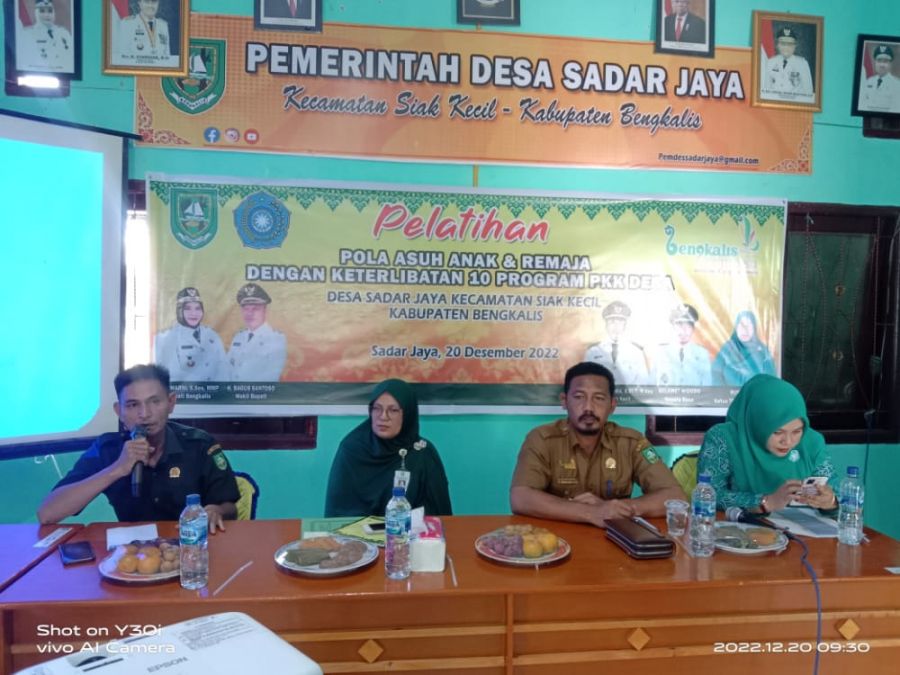 DPPPA Kabupaten Bengkalis dan Desa Sadar Jaya Gelar Pelatihan Pola Asuh Anak dan Remaja