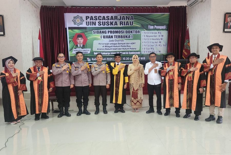 Gelar Doktor, Kapolsek Siak Kecil Ipda Eko Wahyu: Terima Kasih kepada Semua yang Membantu/Mendukung