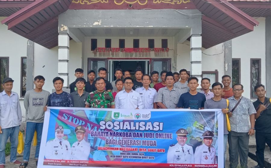 Gelar Sosialisasi Bahaya Narkoba dan Judi Online, Ini Pesan Kades Bukit Batu
