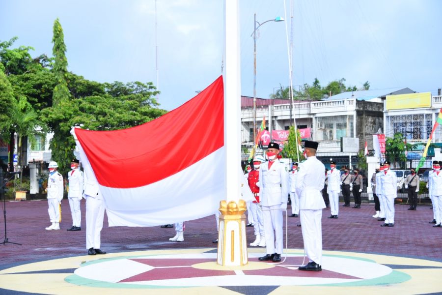 HUT Ke-76 Kemerdekaan RI, Pemkab Bengkalis Gelar Upacara Dengan Prokes Ketat