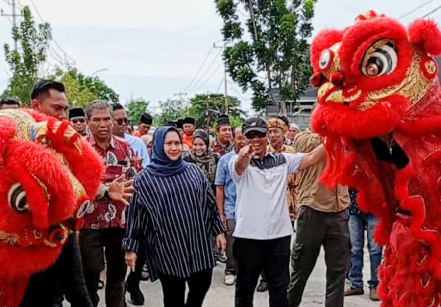 Kampanye di Bukit Batu, Kedatangan Paslon KBS Disambut Tarian dan Atraksi Budaya Lokal