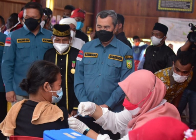 Kapolda Riau dan Gubri Lakukan Kunjungan ke Desa Kesumbo Ampai Didampingi Bupati Bengkalis