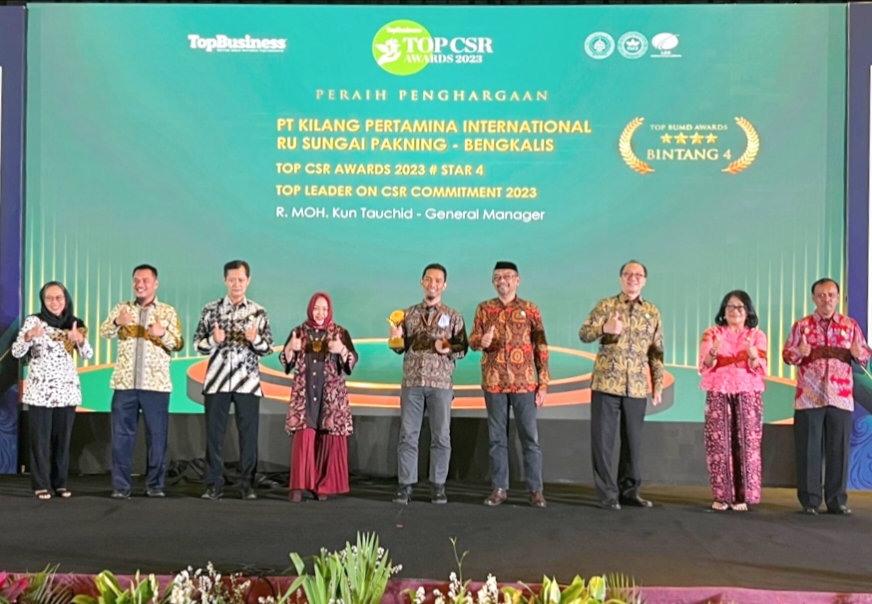 KPI Unit II Sungai Pakning Raih Penghargaan Top CSR Award 2023