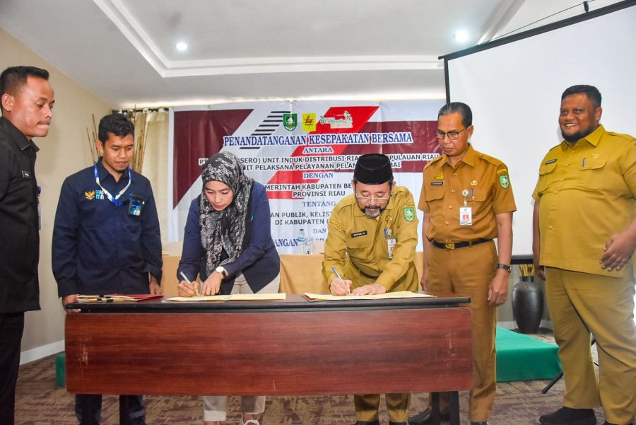 Maksimalkan Kelistrikan dan Energi, Pemkab Bengkalis Lakukan Kesepakatan Bersama PLN
