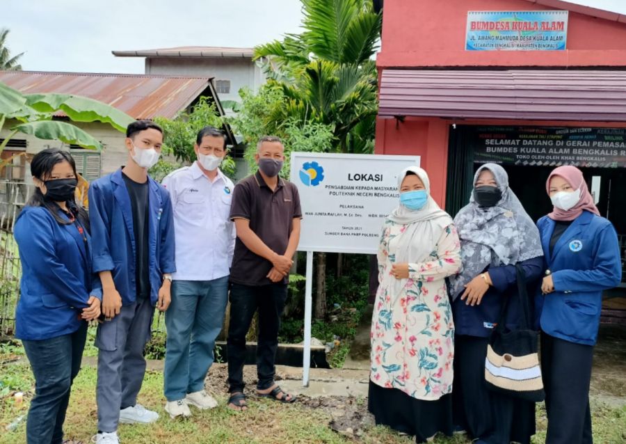Peresmian Peletakan Plang Lokasi Pengabdian oleh Politeknik Negeri Bengkalis