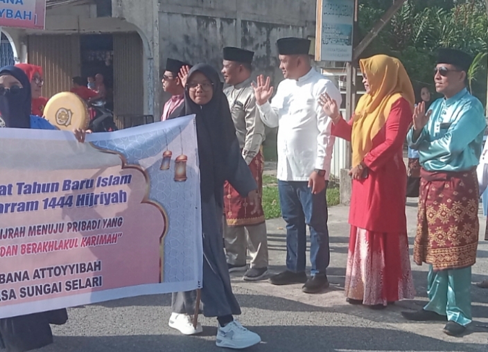 Peringati Tahun Baru Islam 1444 H dan Pawai Ta'aruf STQ Ke-19 Tingkat Desa Sungai Selari