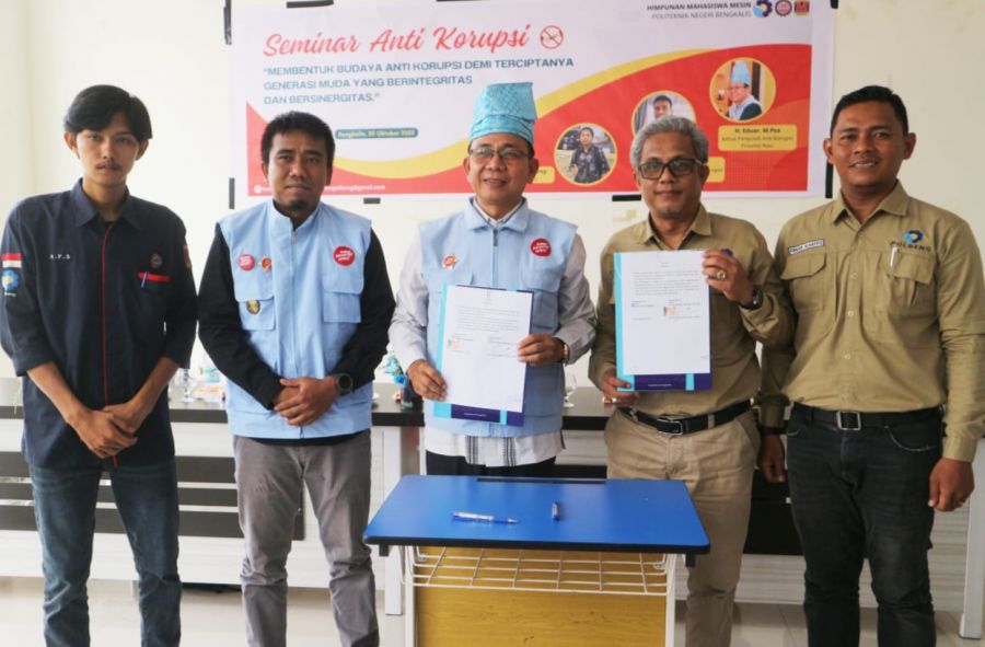 Perkuat Pendidikan Anti Korupsi, Polbeng Jalin Kerjasama Dengan FORPAK Riau