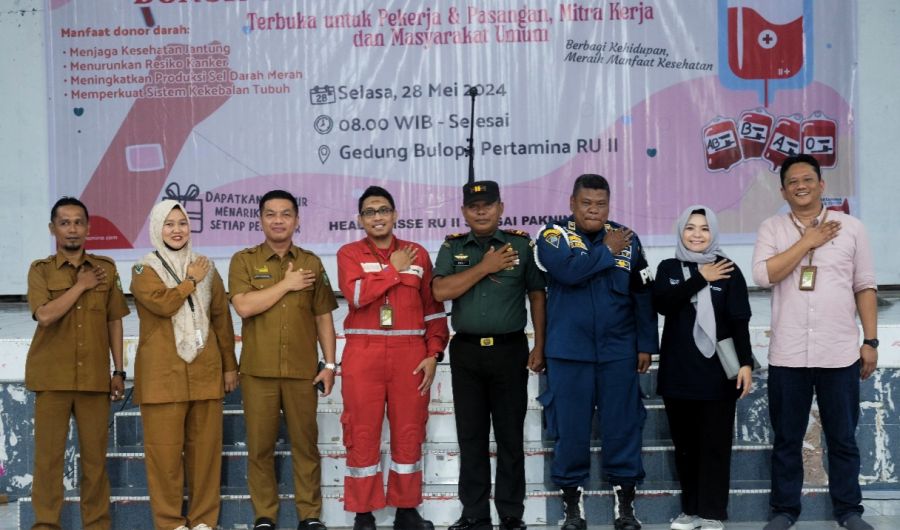 Pertamina RU II Sungai Pakning Laksanakan Kegiatan Donor Darah dan Pemeriksaan VCT