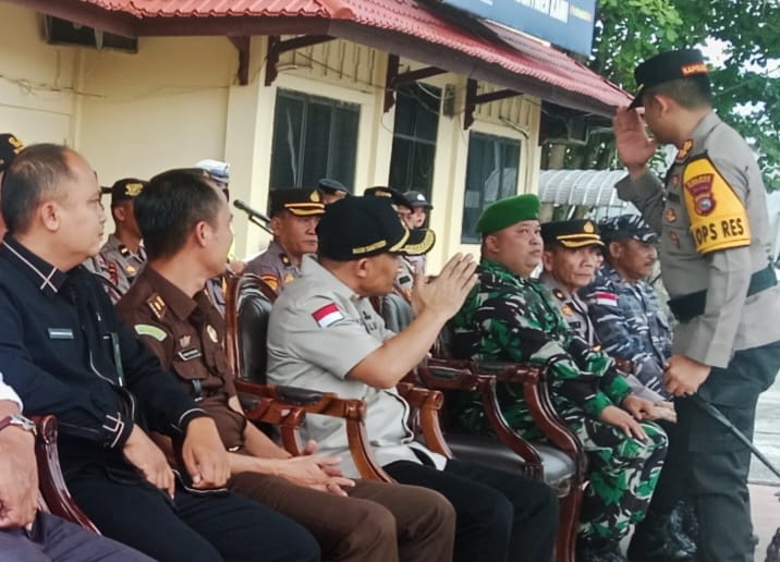 Polres Bengkalis Gelar Apel Pasukan Ketupat 2024 Bersama Pemkab Bengkalis dan Instansi Lain