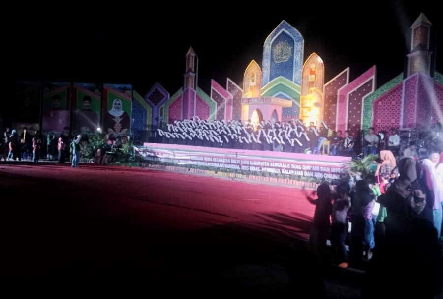 Ratusan Masyarakat Saksikan Gladi Bersih Persiapan Akhir MTQ ke- 35 Tingkat Kecamatan Bukit Batu