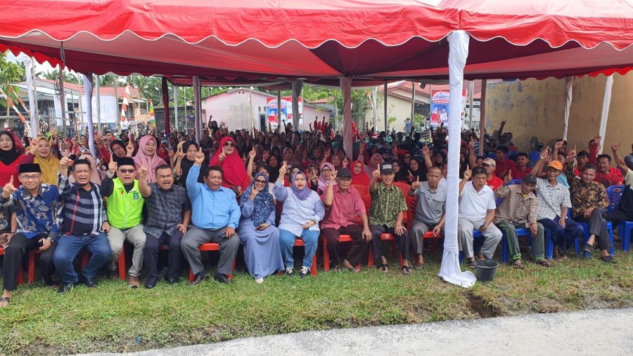 Sapa Masyarakat Jalan Rokan, Kasmarni Mohon Doa Restu Memimpin Bengkalis Lagi