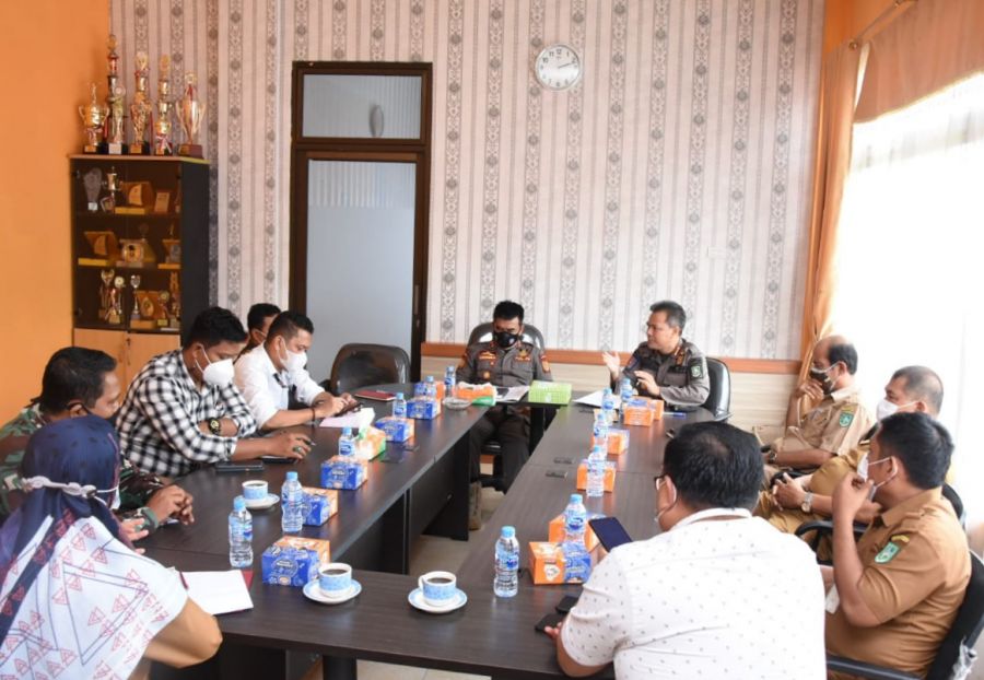 Satpol- PP Bengkalis Gelar Rapat Persiapan Pelaksanaan Yustisi Pelanggar Prokes Covid-19