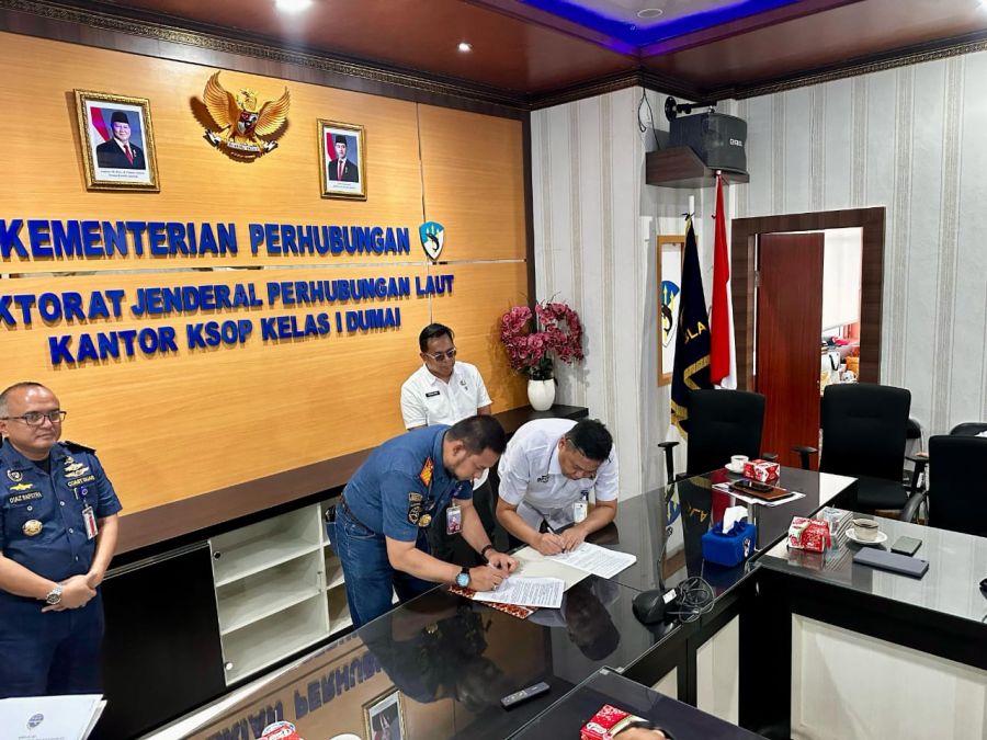 Serah Terima Kewenangan, dari BPTD Riau kepada KSOP Kelas II Tanjung Buton
