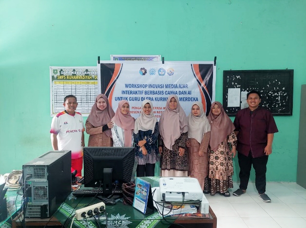 Tim Pengabdian Polbeng Ajarkan Interaktif Berbasis Canva dan AI kepada Guru SMPS Muhamadiyah Duri