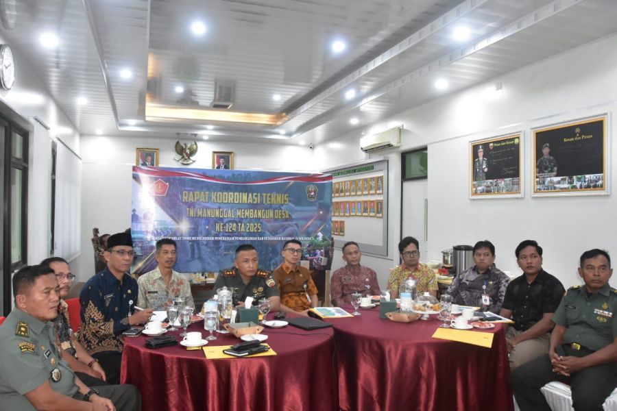 TMMD ke-124, Bupati Bengkalis dan Dandim 0303 Ikuti Rapat Teknis Secara Virtual