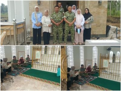 Danramil 04/Kuindra Dampingi Kasirem 031/WB Ziarah Makam Syekh Abdurrahman Siddiq Di Teluk Dalam