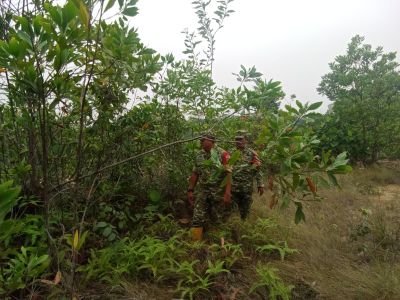 Babinsa Koramil 03/Mandau Sisir Jalan Rangau–Duri, Titik Api Nihil