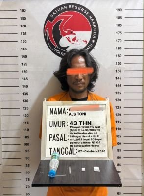 Satreskoba Polres Labuhanbatu Amankan AP  dan Barang Bukti Berupa Sabu Seberat 1.46 Granm